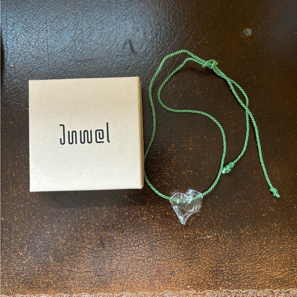 Juwel Clear Glass Puffy Heart NWT